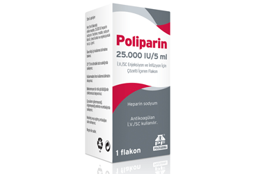 POLIPARIN 25000 IU/5 ML IV/SC ENJEKSIYON VE INFUZYON ICIN COZELTI ICEREN 1 FLAKON
